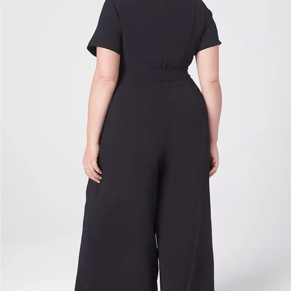 Lane Bryant Classic Black Wide-Leg Jumpsuit - Picture 2 of 7